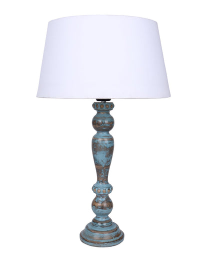 Eureka Polka Wood Table Lamp Bedside Distressed Living Room Light