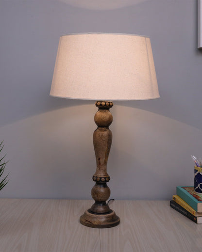 Eureka Polka Wood Table Lamp Bedside Distressed Living Room Light