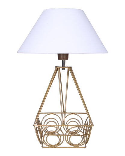 Modern Farmhouse Metal Golden Desk Table Lamp, Bedside Living Room