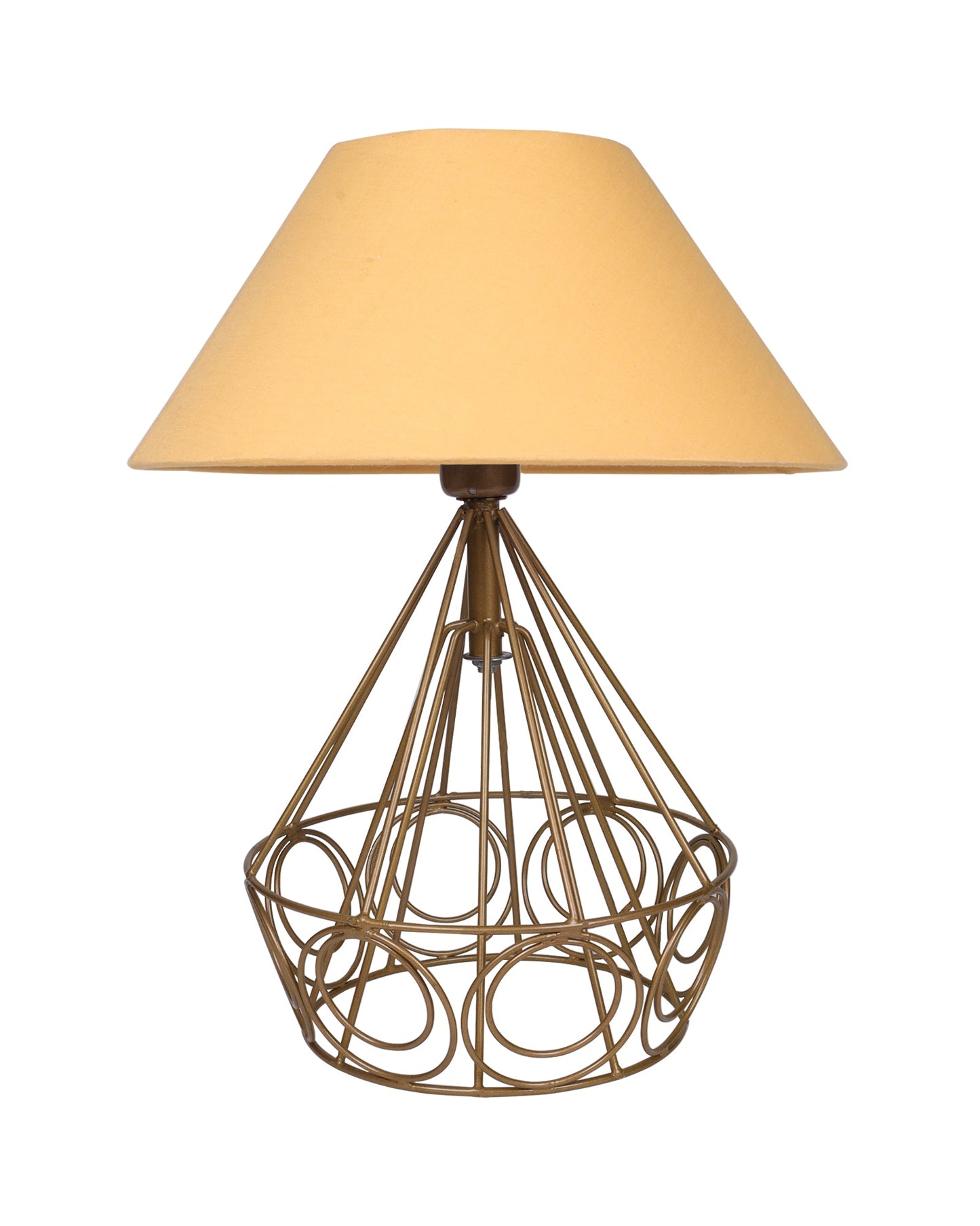 Modern Farmhouse Metal Golden Desk Table Lamp, Bedside Living Room