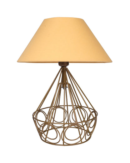 Modern Farmhouse Metal Golden Desk Table Lamp, Bedside Living Room