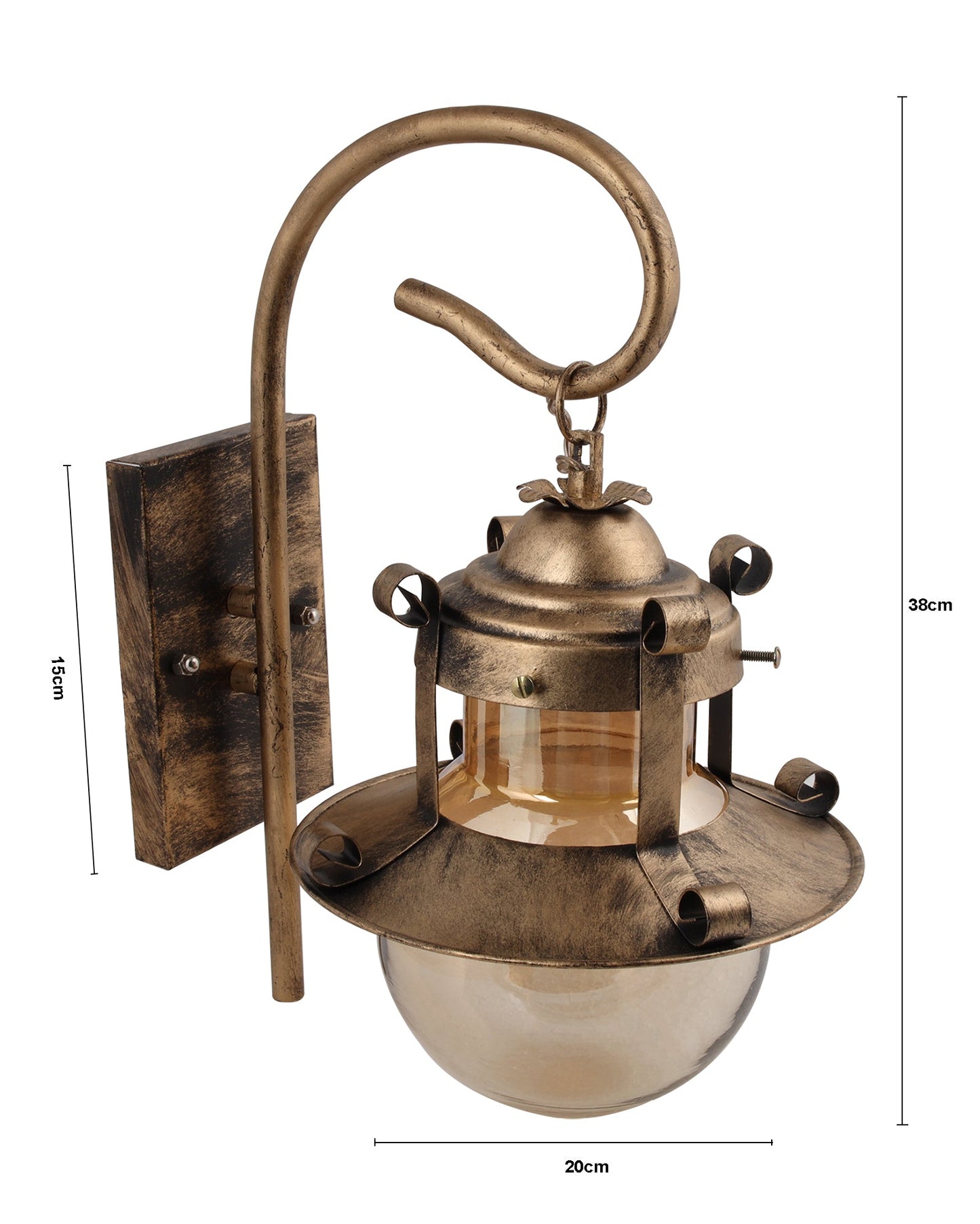 Rustic Wall Light Fixtures, Oil Rubbed Bronze Finish Indoor Vintage Wall Sconce Industrial Lamp Fixture Glass Shade Farmhouse Metal Sconces for Bedroom Living Room Cafe, Wall Globe Lantern