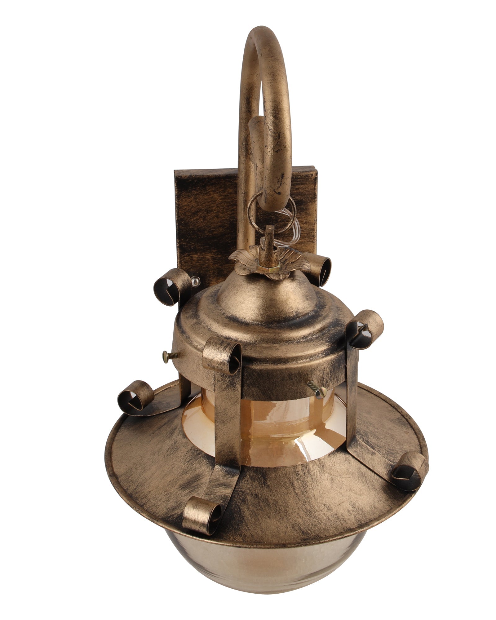 Rustic Wall Light Fixtures, Oil Rubbed Bronze Finish Indoor Vintage Wall Sconce Industrial Lamp Fixture Glass Shade Farmhouse Metal Sconces for Bedroom Living Room Cafe, Wall Globe Lantern