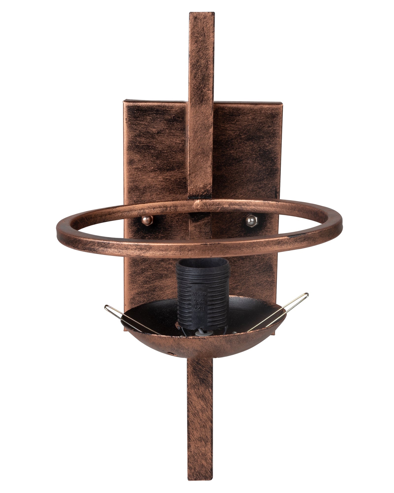 Rustic Wall Light Fixtures, Oil Rubbed Rust Finish Indoor Vintage Wall Sconce Industrial Lamp Fixture Glass Shade Farmhouse Metal Sconces for Bedroom Living Room Cafe, Wall Frost Globe