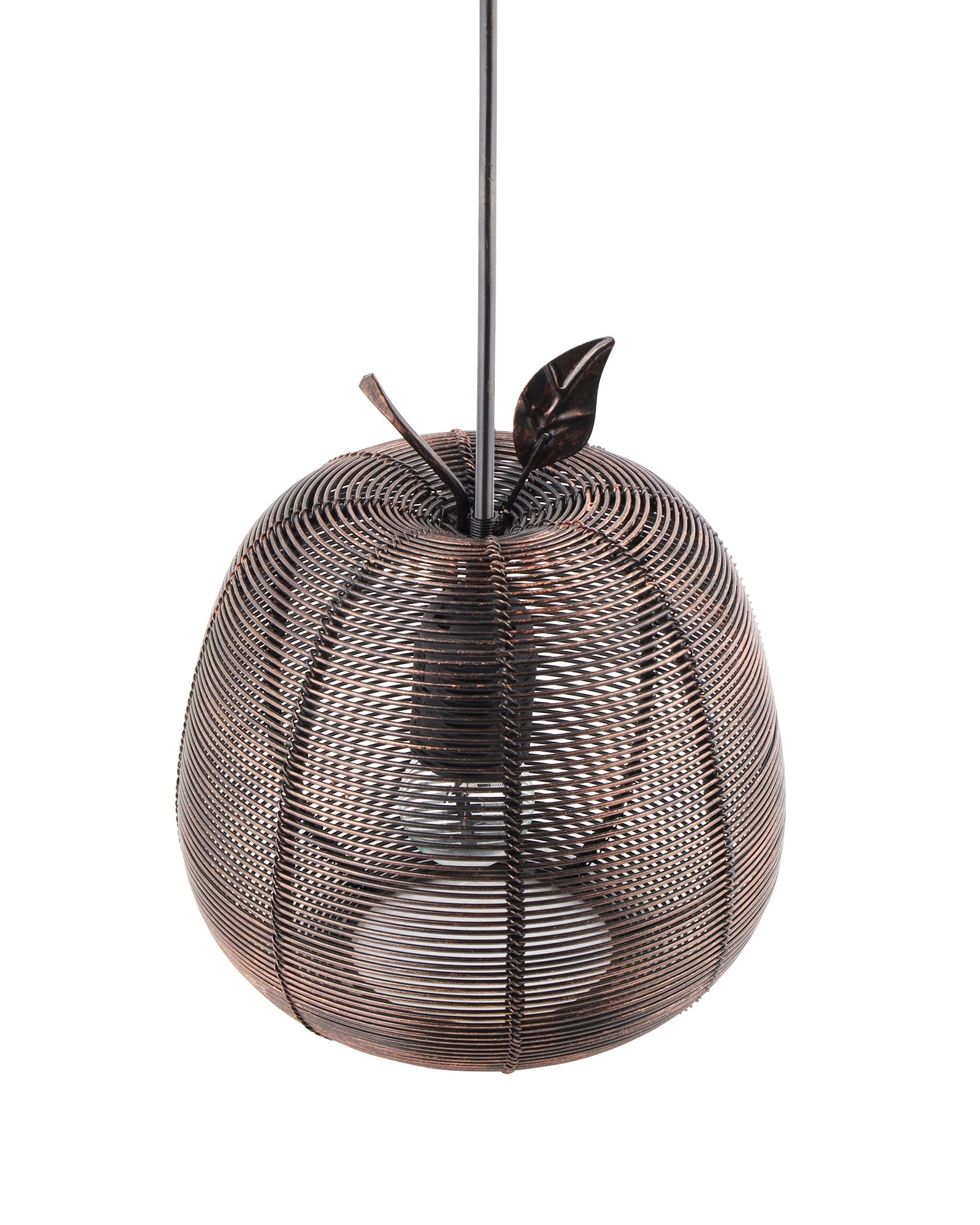 Antique Black Metal pendant light, E27 wire mesh ceiling lamp, Apple