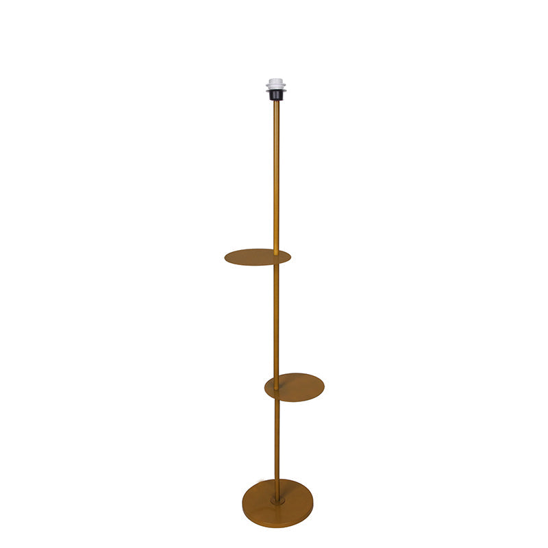 Contemporary Duo Shelf Metal Floor Lamp, Bedside Living room Office Home Decor Lamp, Golden