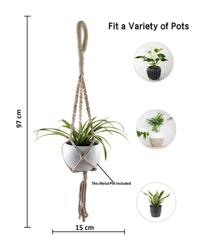 Hanging Planter Medium Macrame Planter With Pot Pack of 1