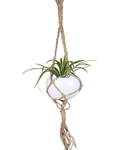 Hanging Macrame Planter Medium Jute with Pot Pack of 1