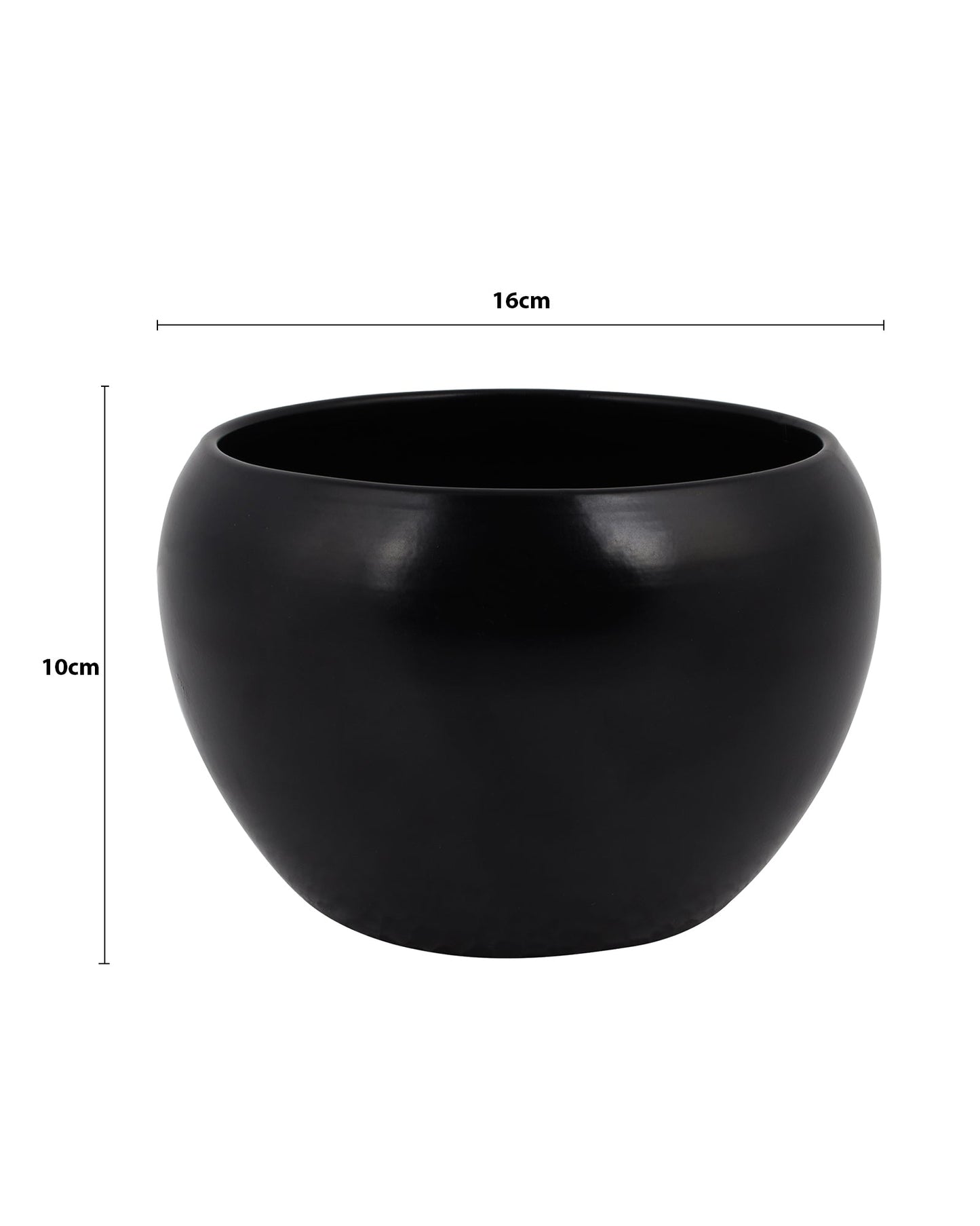 Black Metal Flower Pot Succulent Plant Pot Indoor and Outdoor Set of 2