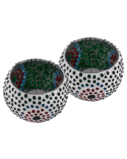 Moroccan White Glass Star Mosaic Candle Holder, Tea Light holder Votive
