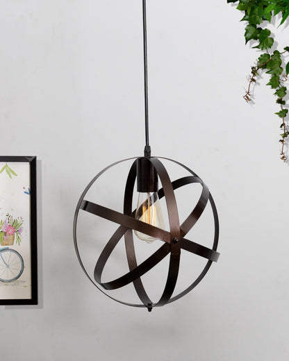 Industrial Vintage Globe Pendant Light Fixture, Changeable Hanging Ceiling Light Chandelier Fixture for Kitchen, Island, Living Room, Dining Room