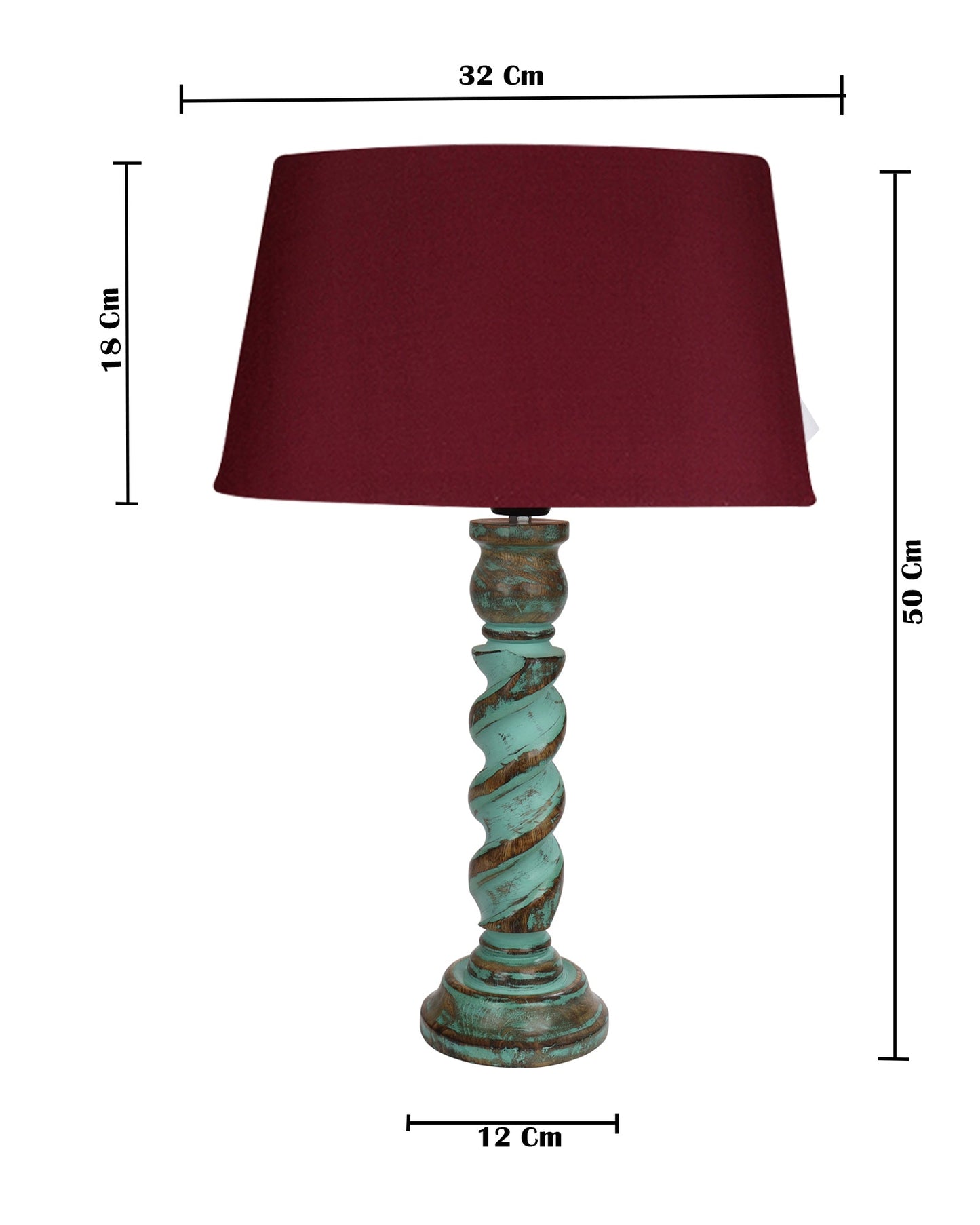 Signature Rustic Rope Algae Table Lamp With Jute Drum Shade, Farmhouse, Living Room, Bedroom, House Bedside Nightstand, Home, Office, Reading Light