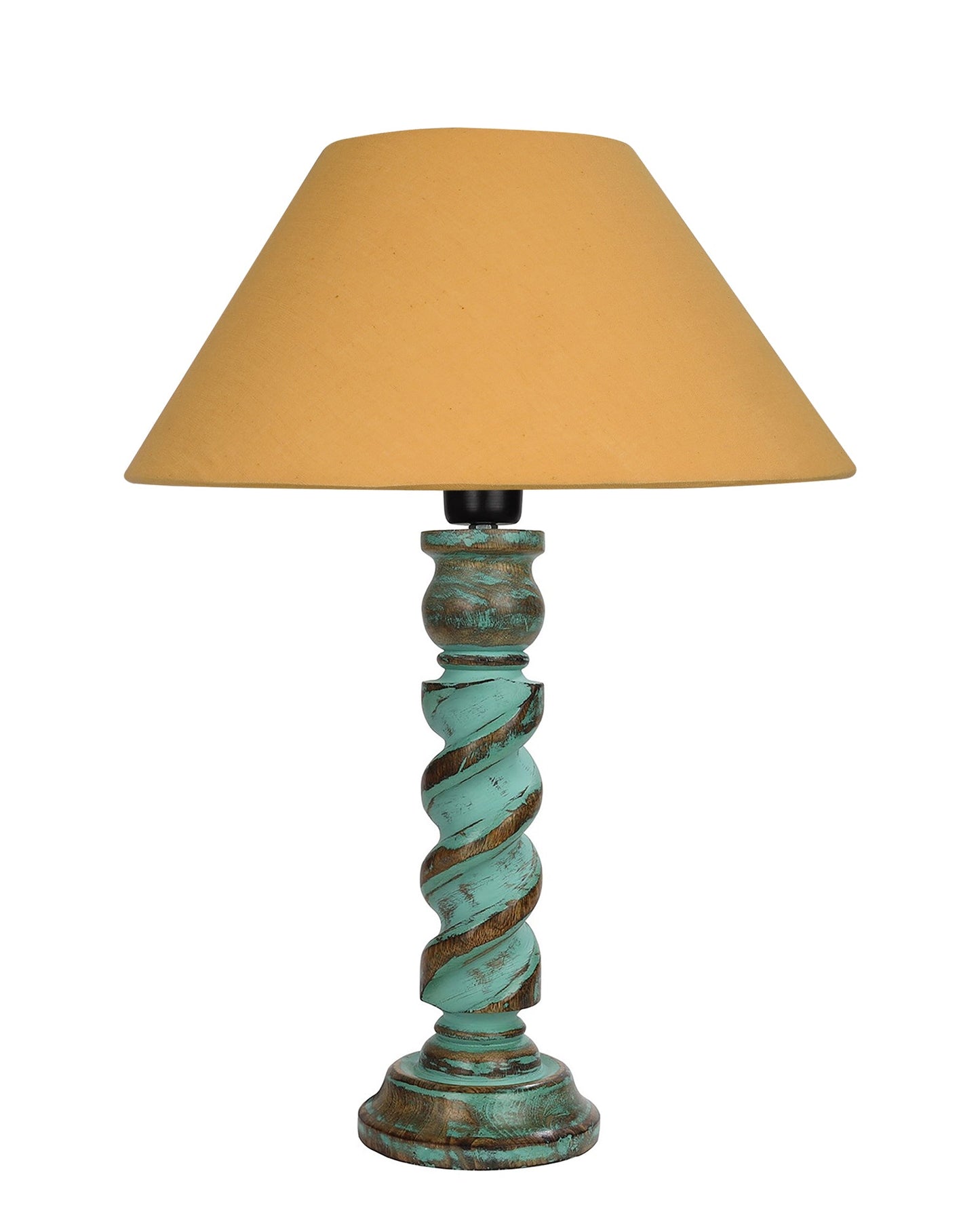Signature Rustic Rope Algae Table Lamp With White Cone Shade, Farmhouse, Living Room, Bedroom, House Bedside Nightstand, Home, Office, Reading Light