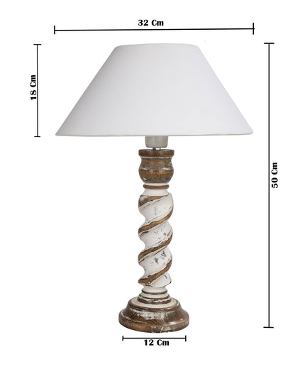 Signature Rustic Rope Whitewash Table Lamp With Jute Drum Shade, farmhouse Living Room Bedroom House Bedside Nightstand Home Office Reading Light
