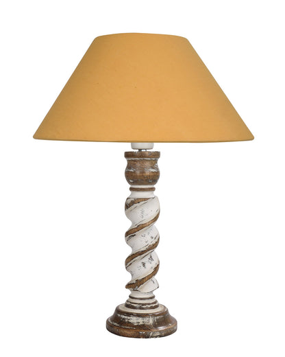 Signature Rustic Rope Whitewash Table Lamp With Jute Drum Shade, farmhouse Living Room Bedroom House Bedside Nightstand Home Office Reading Light