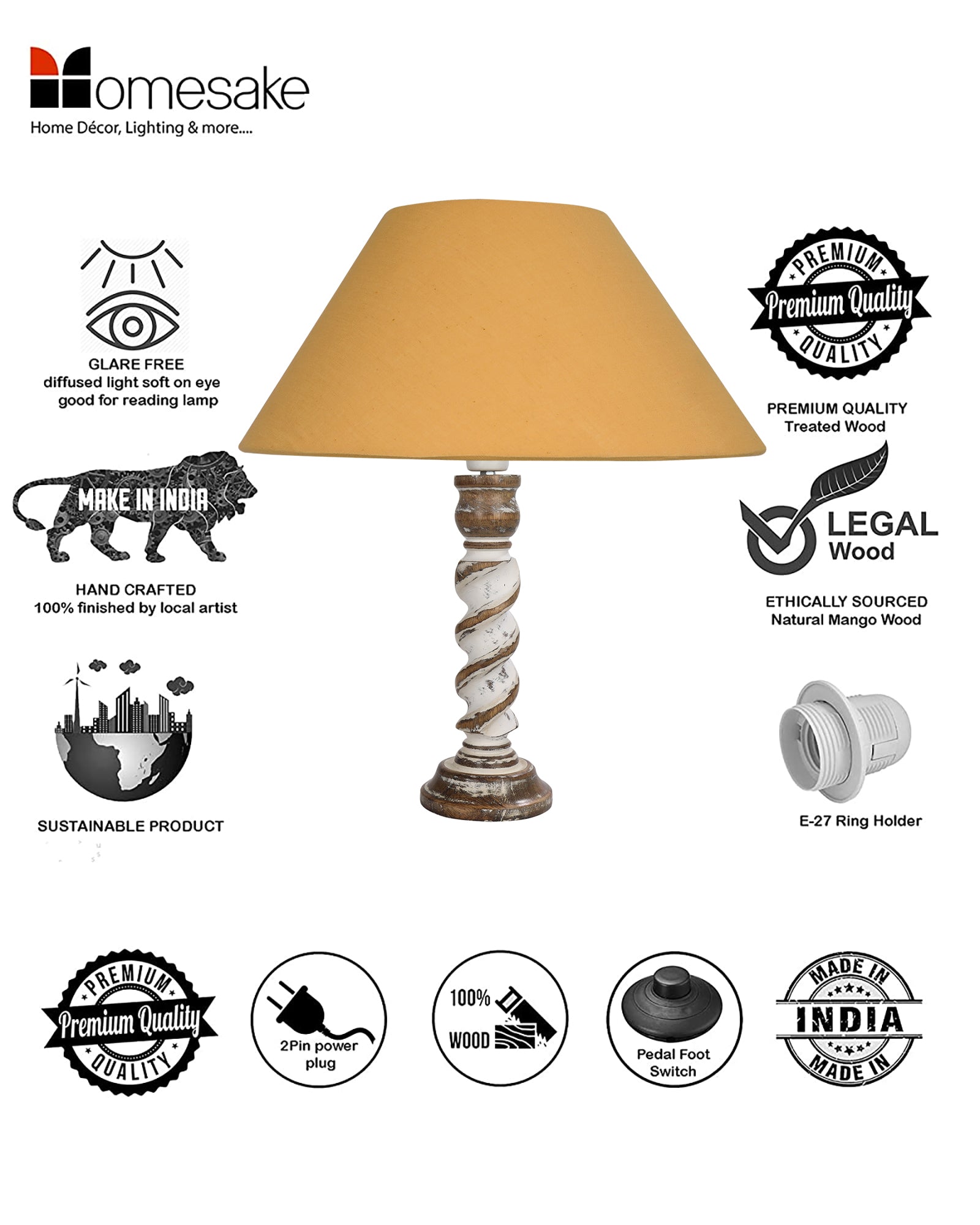 Signature Rustic Rope Whitewash Table Lamp With Jute Drum Shade, farmhouse Living Room Bedroom House Bedside Nightstand Home Office Reading Light