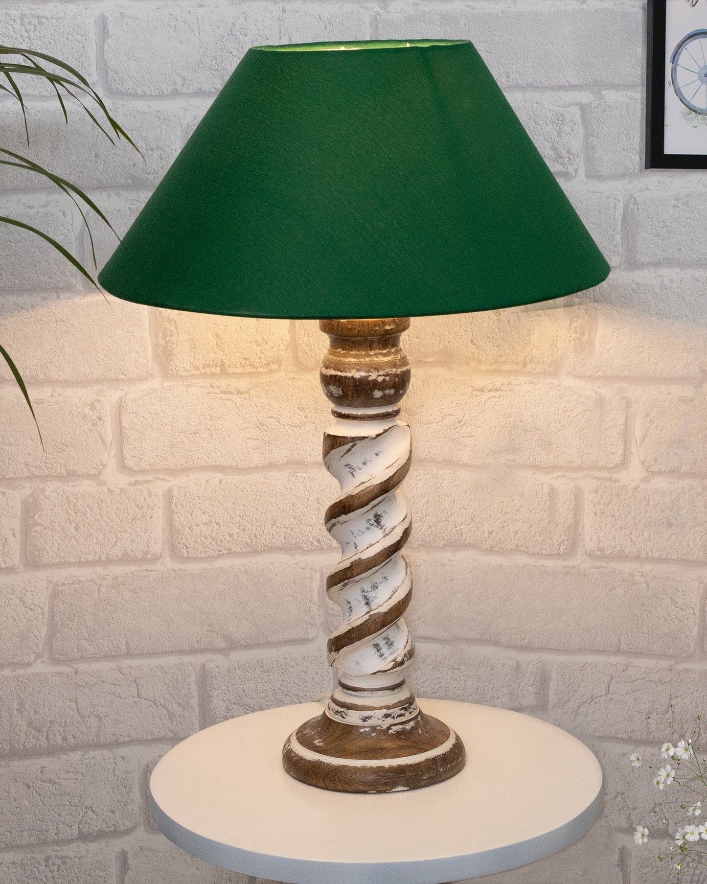 Signature Rustic Rope Whitewash Table Lamp With Jute Drum Shade, farmhouse Living Room Bedroom House Bedside Nightstand Home Office Reading Light