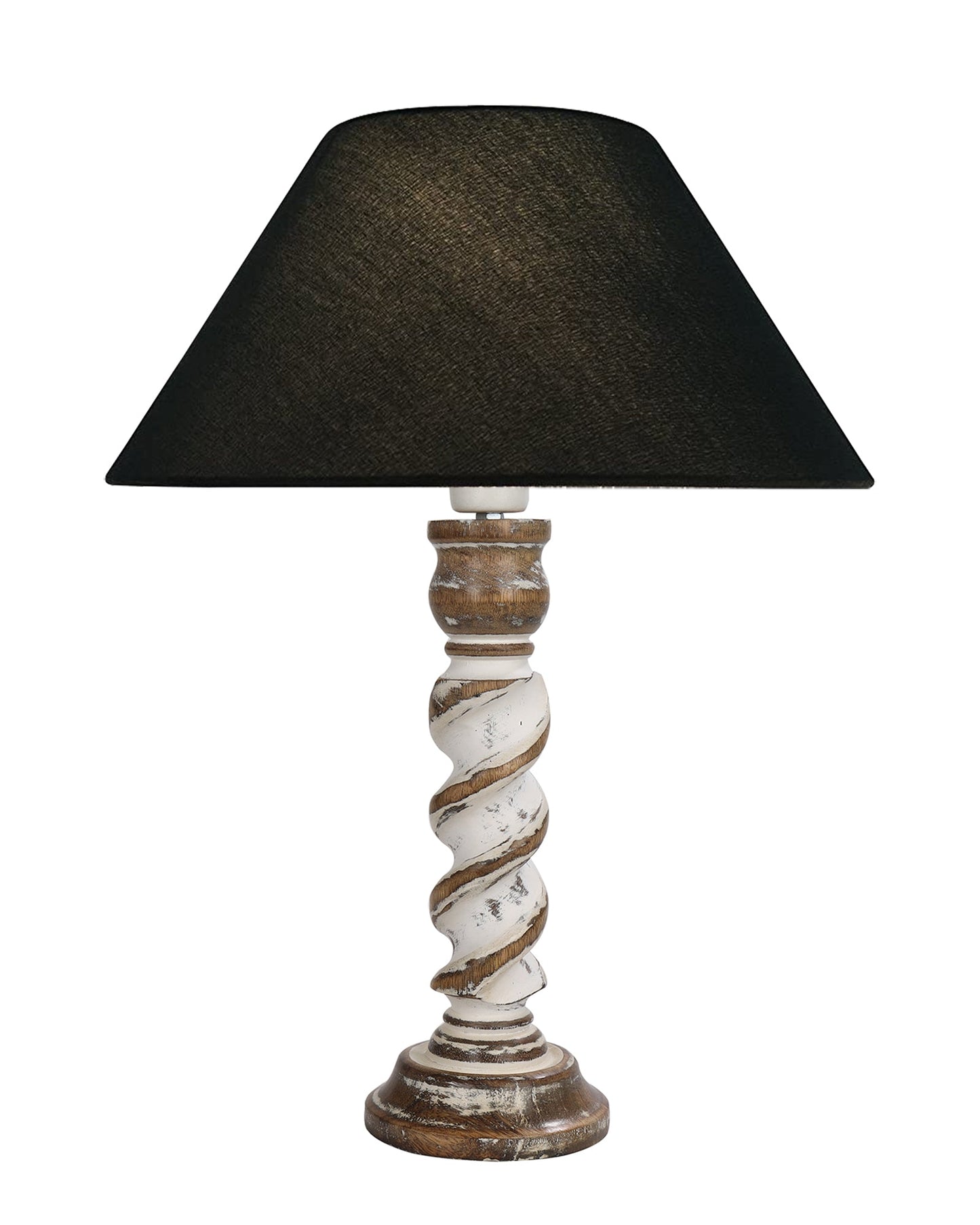 Signature Rustic Rope Whitewash Table Lamp With Jute Drum Shade, farmhouse Living Room Bedroom House Bedside Nightstand Home Office Reading Light