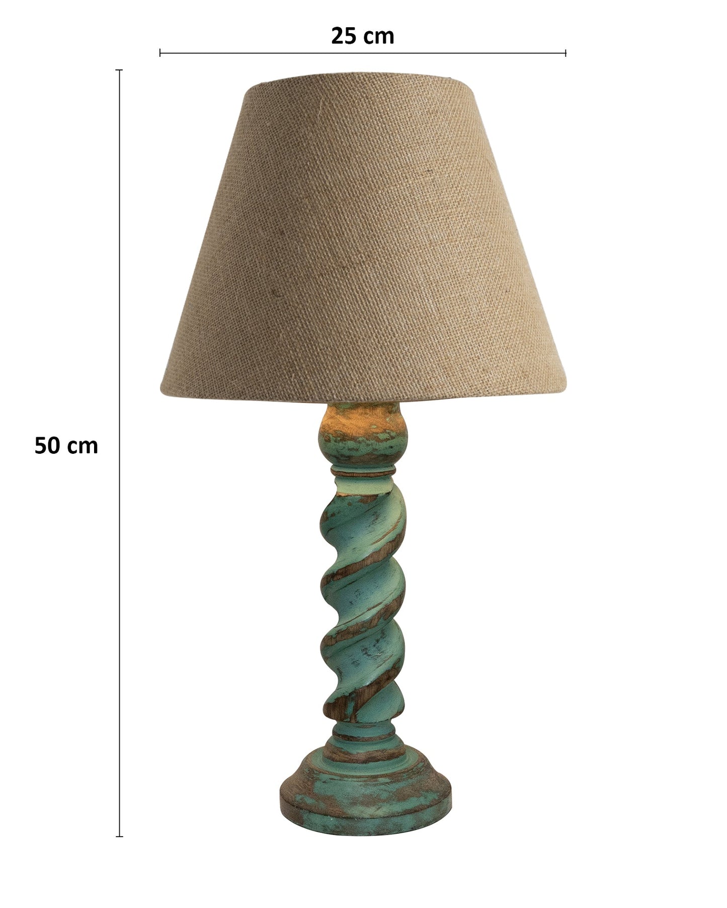 Signature Rustic Rope Algae Table Lamp With Jute Cone Shade, farmhouse Living Room Bedroom House Bedside Nightstand Home Office Reading Light