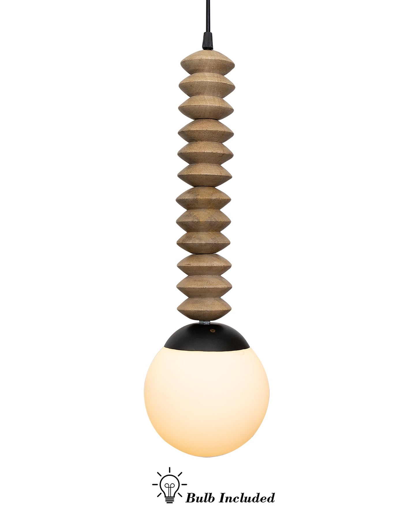 Rustic Beaded Swag Pendant, Balcony Bar Cafe Living Dining Room, Retro Loft Light, Ceiling Hanging Light, natural white Frosted globe