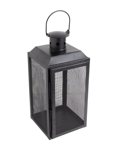 Set of 2 Iron Lantern and Candle Tealight Holder for Home Decor Items With 50 Warm White LEDs for Garden Patio Landscape Decoration