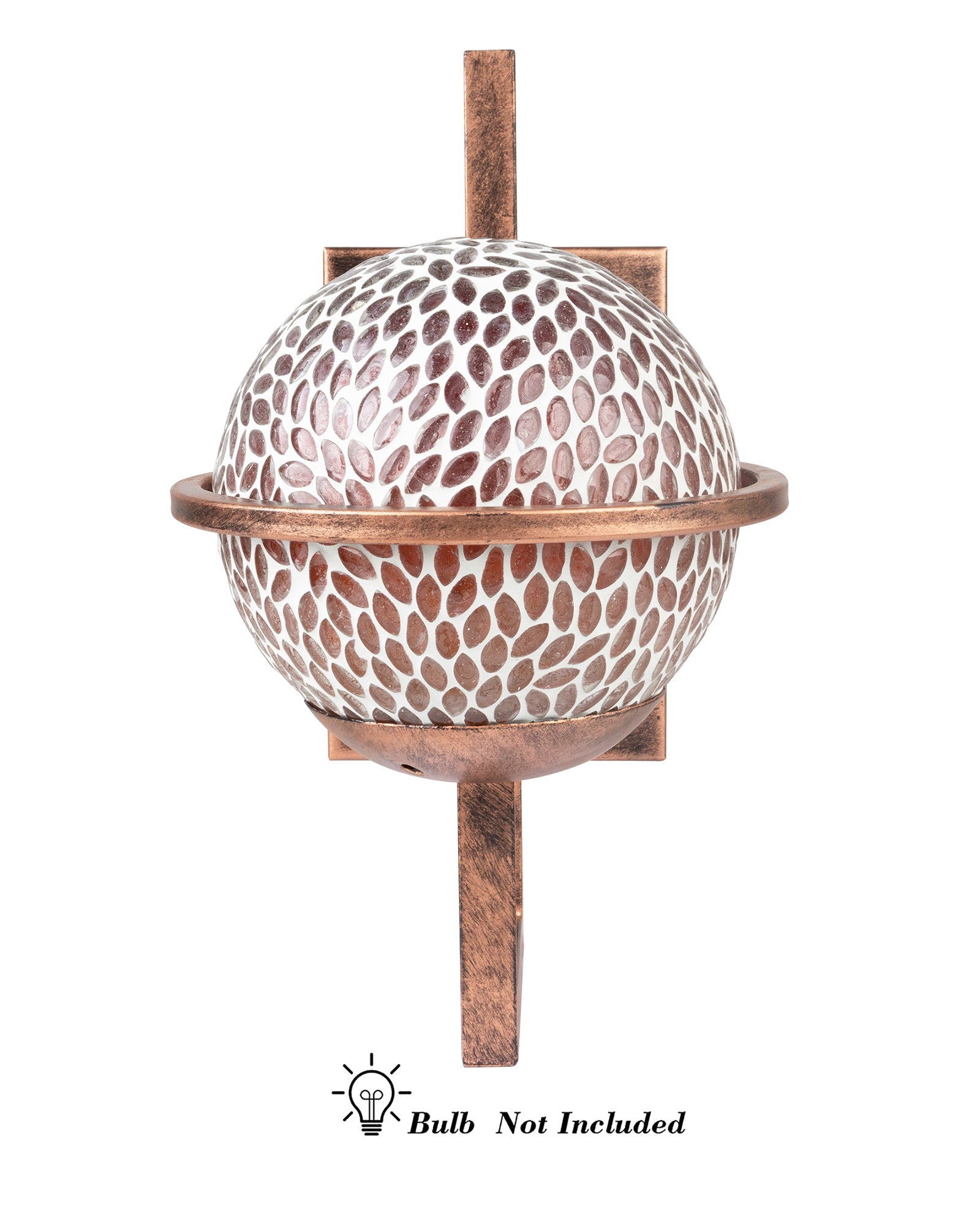 Rustic Wall Light Fixtures, Oil Rubbed Rust Finish Indoor Vintage Wall Sconce Industrial Lamp Fixture Glass Shade Farmhouse Metal Sconces for Bedroom Living Room Cafe