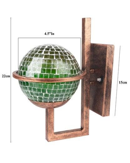 Rustic Wall Light Fixtures, Oil Rubbed Rust Finish Indoor Vintage Wall Sconce Industrial Lamp Fixture Glass Shade Farmhouse Metal Sconces for Bedroom Living Room Cafe