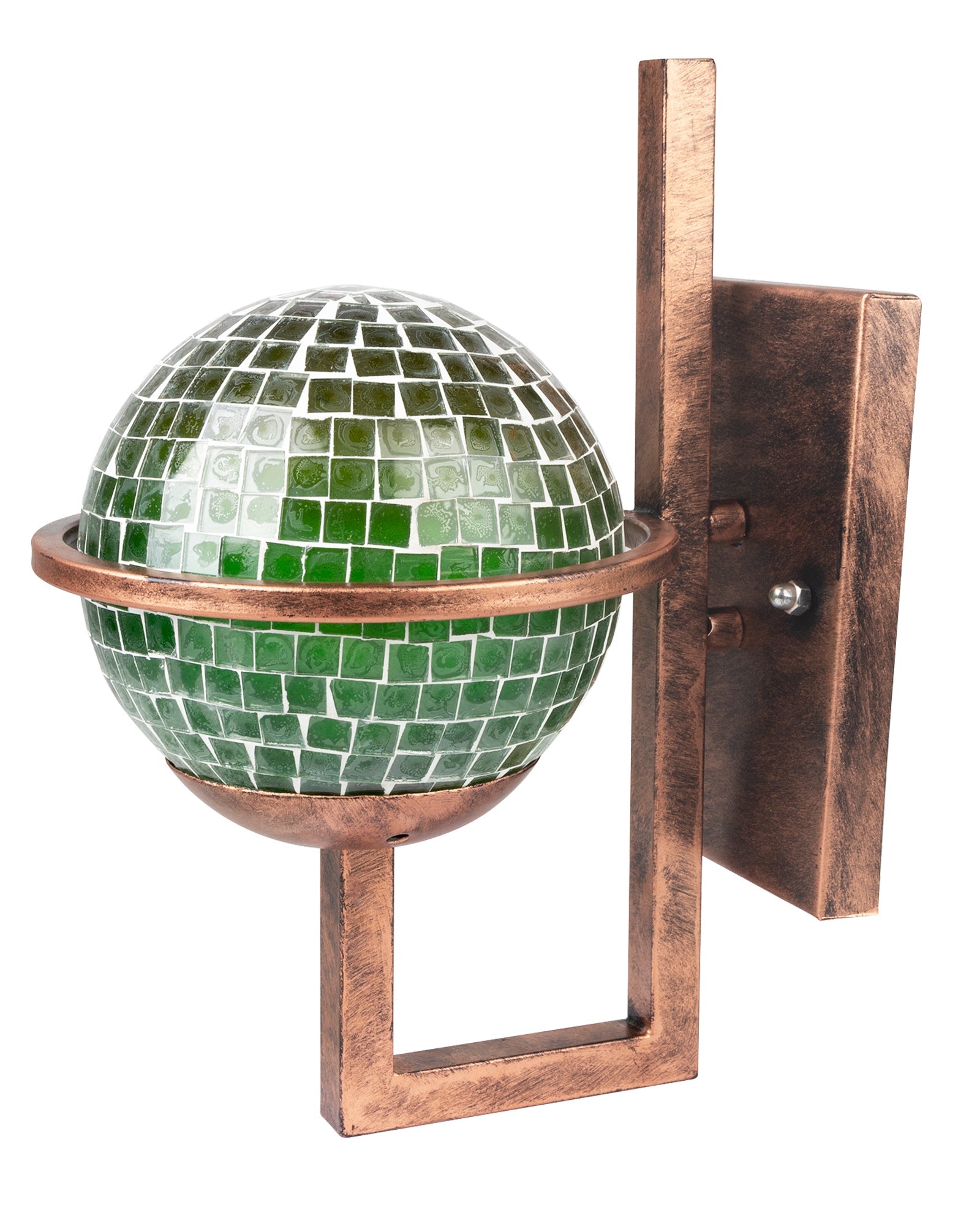 Rustic Wall Light Fixtures, Oil Rubbed Rust Finish Indoor Vintage Wall Sconce Industrial Lamp Fixture Glass Shade Farmhouse Metal Sconces for Bedroom Living Room Cafe