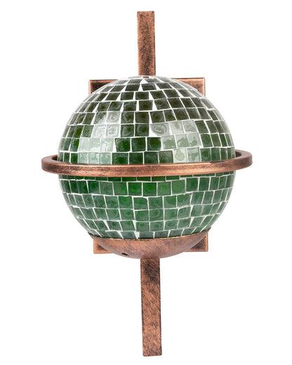 Rustic Wall Light Fixtures, Oil Rubbed Rust Finish Indoor Vintage Wall Sconce Industrial Lamp Fixture Glass Shade Farmhouse Metal Sconces for Bedroom Living Room Cafe