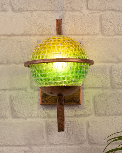 Rustic Wall Light Fixtures, Oil Rubbed Rust Finish Indoor Vintage Wall Sconce Industrial Lamp Fixture Glass Shade Farmhouse Metal Sconces for Bedroom Living Room Cafe