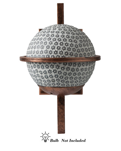 Rustic Wall Light Fixtures, Oil Rubbed Rust Finish Indoor Vintage Wall Sconce Industrial Lamp Fixture Glass Shade Farmhouse Metal Sconces for Bedroom Living Room Cafe