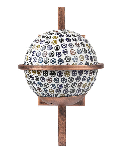 Rustic Wall Light Fixtures, Oil Rubbed Rust Finish Indoor Vintage Wall Sconce Industrial Lamp Fixture Glass Shade Farmhouse Metal Sconces for Bedroom Living Room Cafe