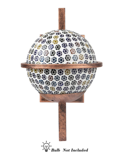 Rustic Wall Light Fixtures, Oil Rubbed Rust Finish Indoor Vintage Wall Sconce Industrial Lamp Fixture Glass Shade Farmhouse Metal Sconces for Bedroom Living Room Cafe