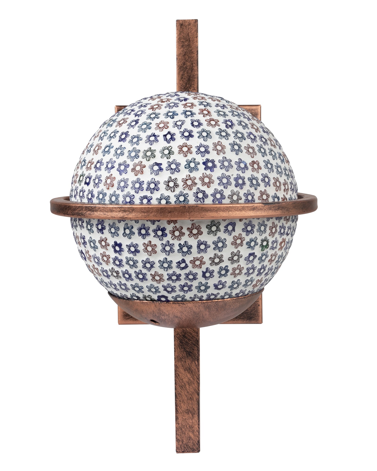 Rustic Wall Light Fixtures, Oil Rubbed Rust Finish Indoor Vintage Wall Sconce Industrial Lamp Fixture Glass Shade Farmhouse Metal Sconces for Bedroom Living Room Cafe