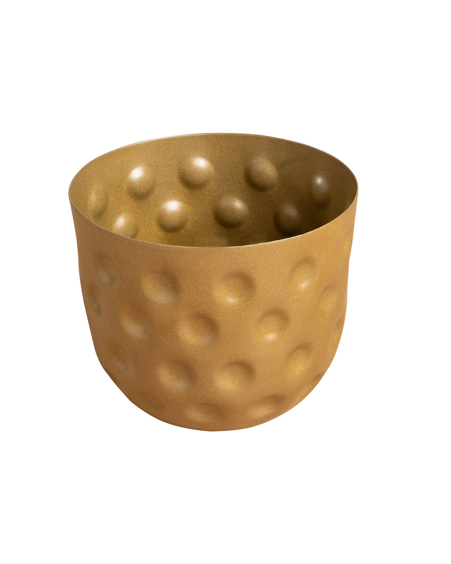 Country Style Belly Bucket Planters antique golden,set of 2