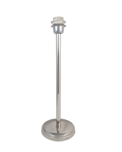 Gray Chrome 16" Suave Table Lamp with Fabric Shade, Bedside Light