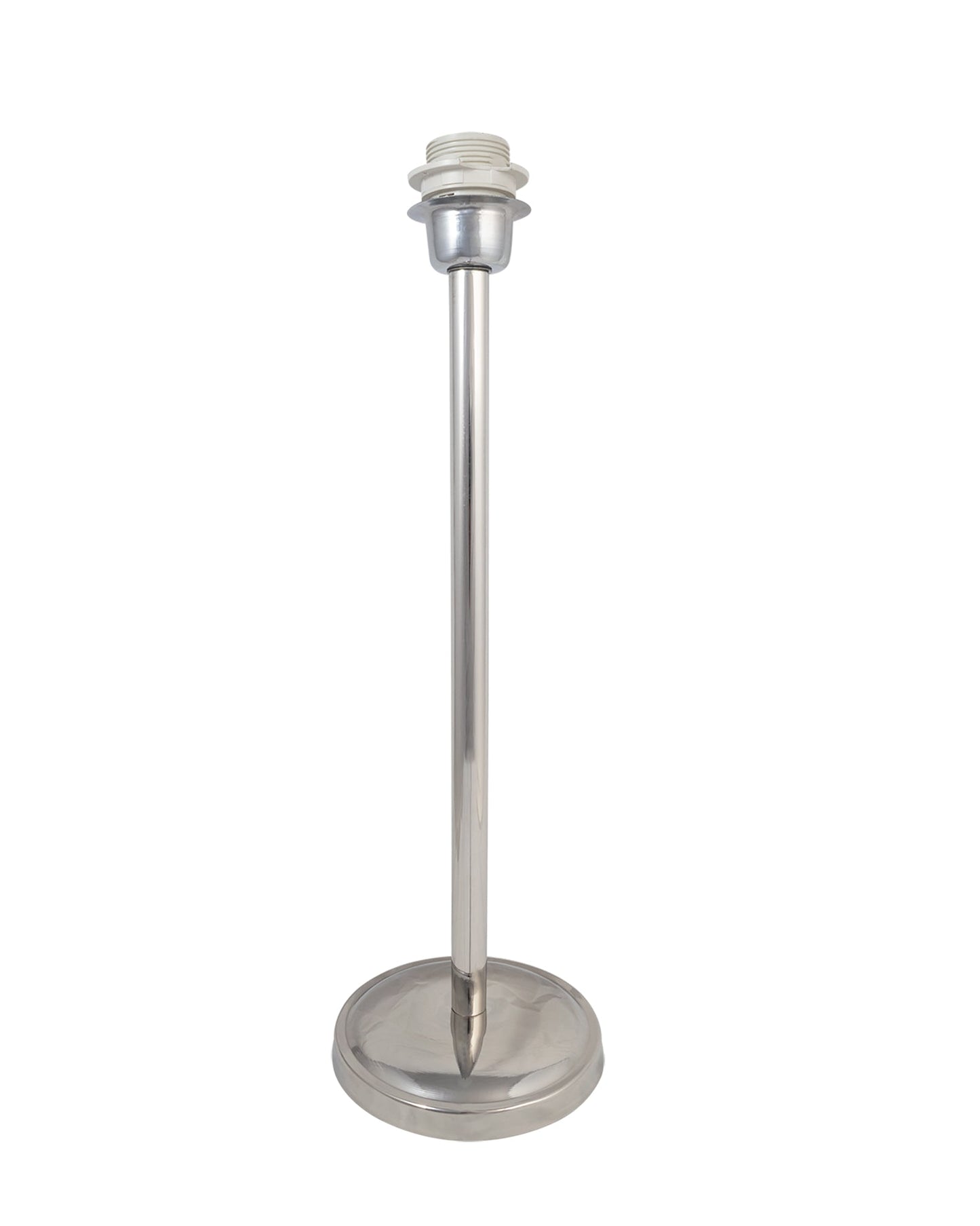 Gray Chrome 16" Suave Table Lamp with Fabric Shade, Bedside Light