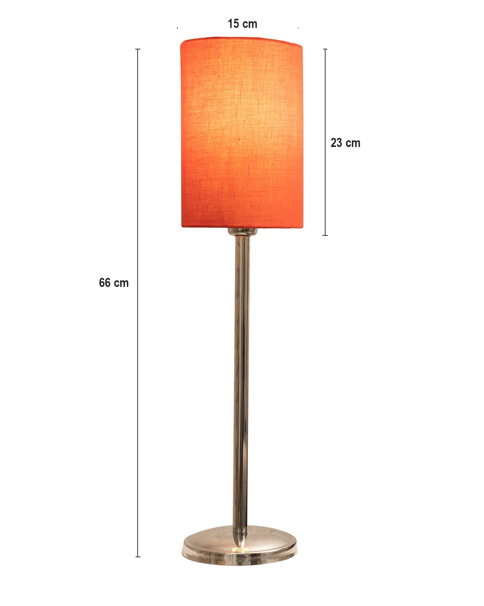 Gray Chrome 16" Suave Table Lamp with Fabric Shade, Bedside Light