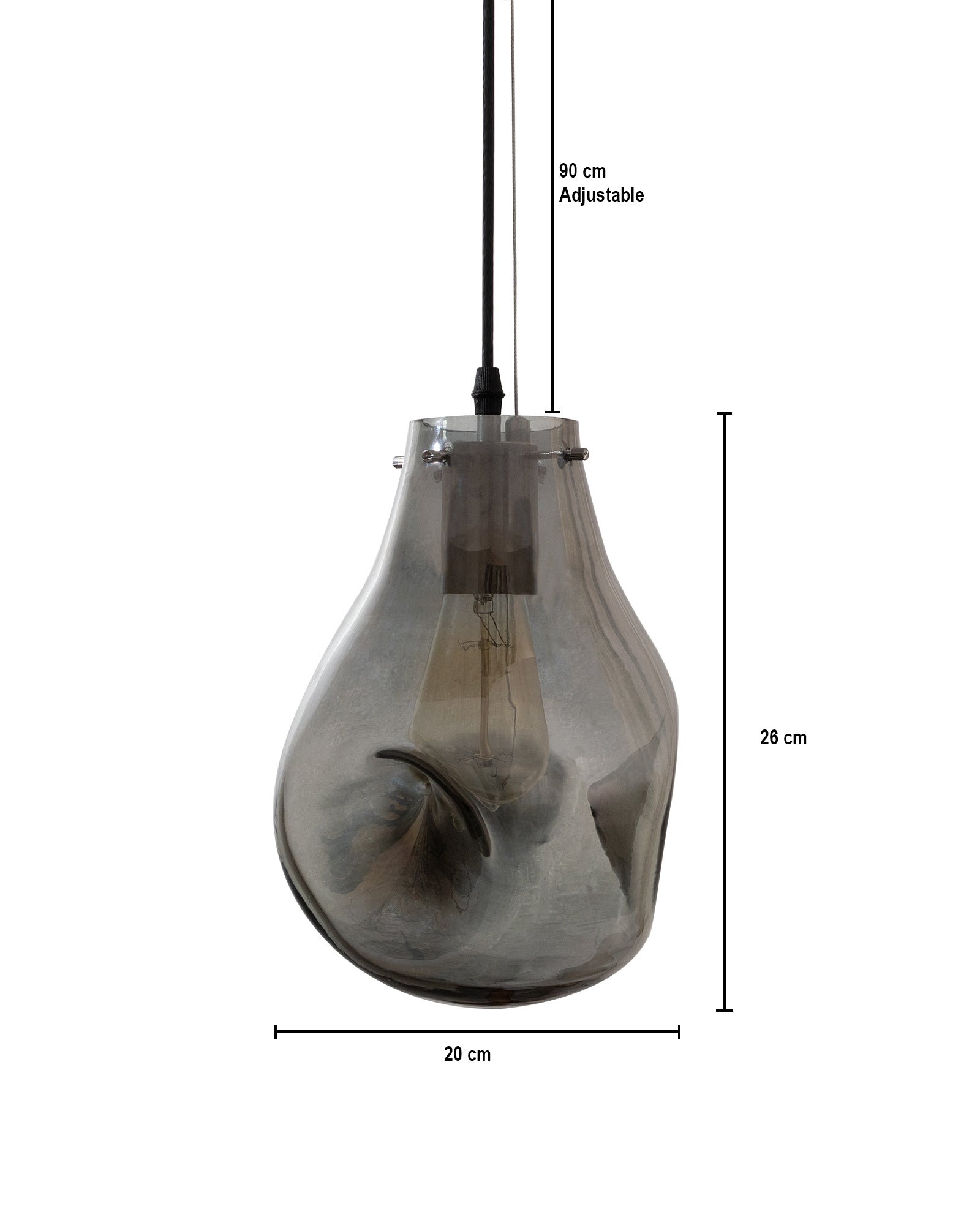 Pendant Light Blown Glass Bedside lsland Lighting Modern Ceiling Organic Design Hanging Drop