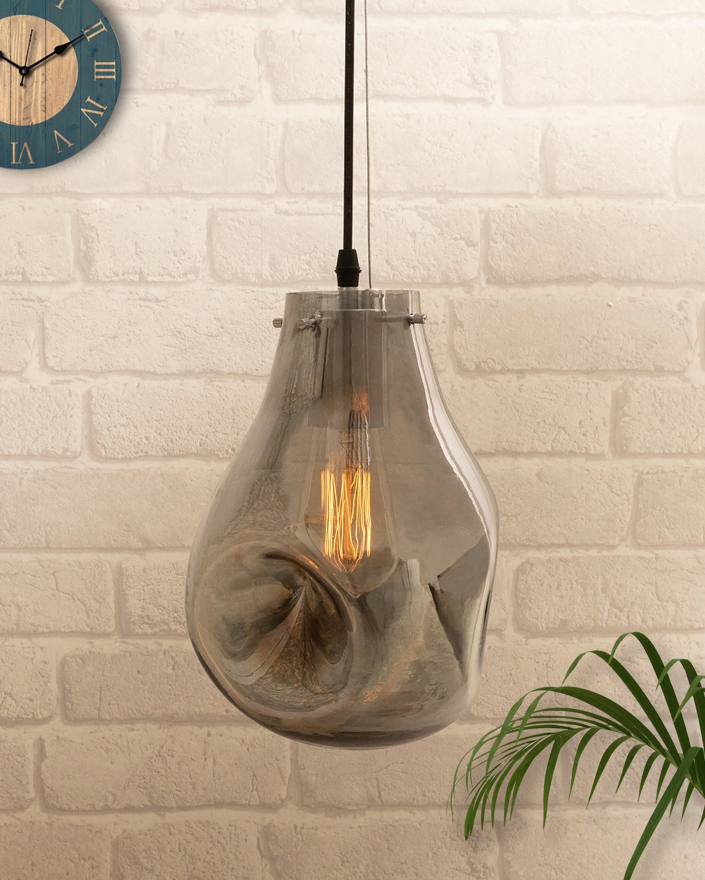 Pendant Light Blown Glass Bedside lsland Lighting Modern Ceiling Organic Design Hanging Drop