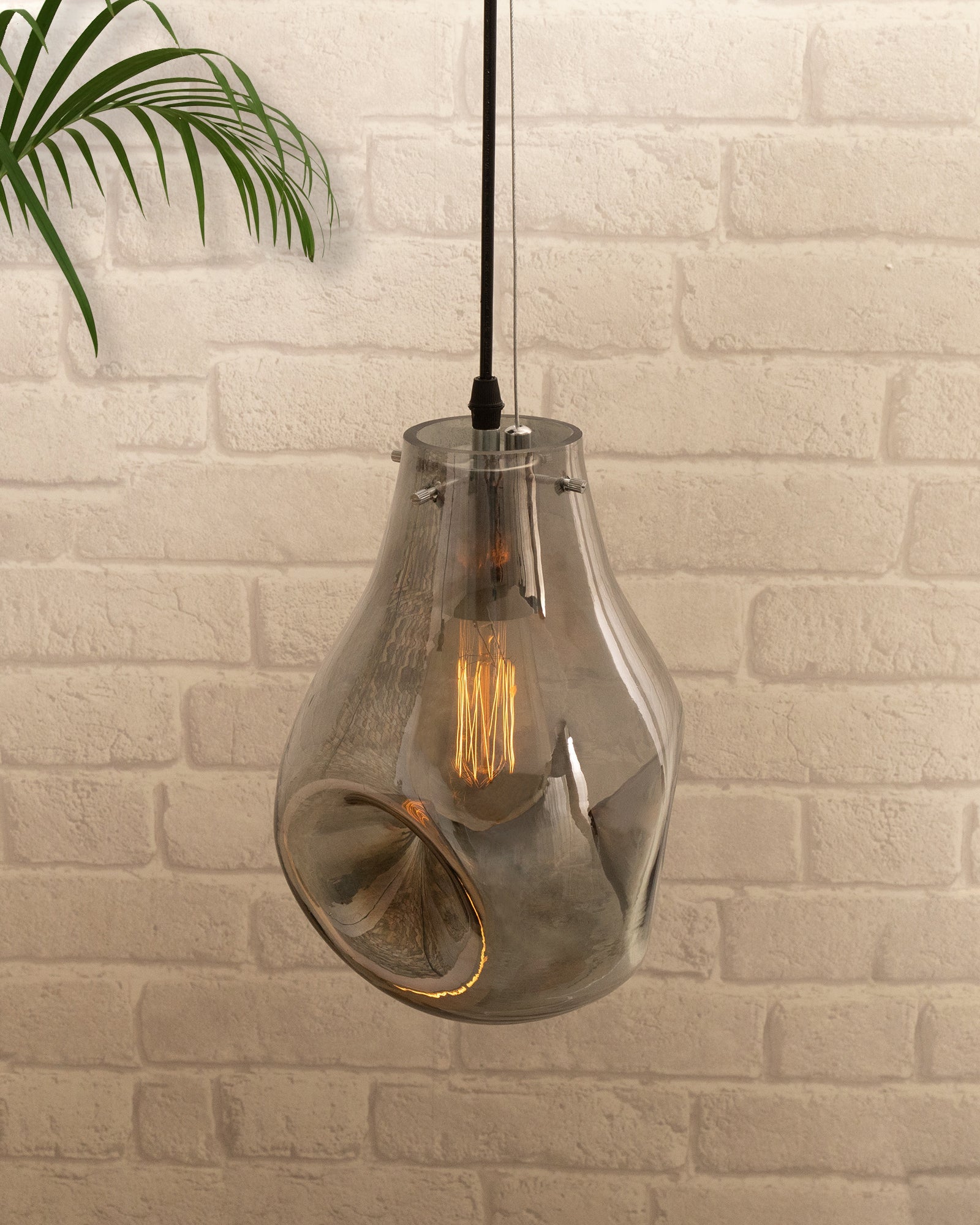 Pendant Light Blown Glass Bedside lsland Lighting Modern Ceiling Organic Design Hanging Drop