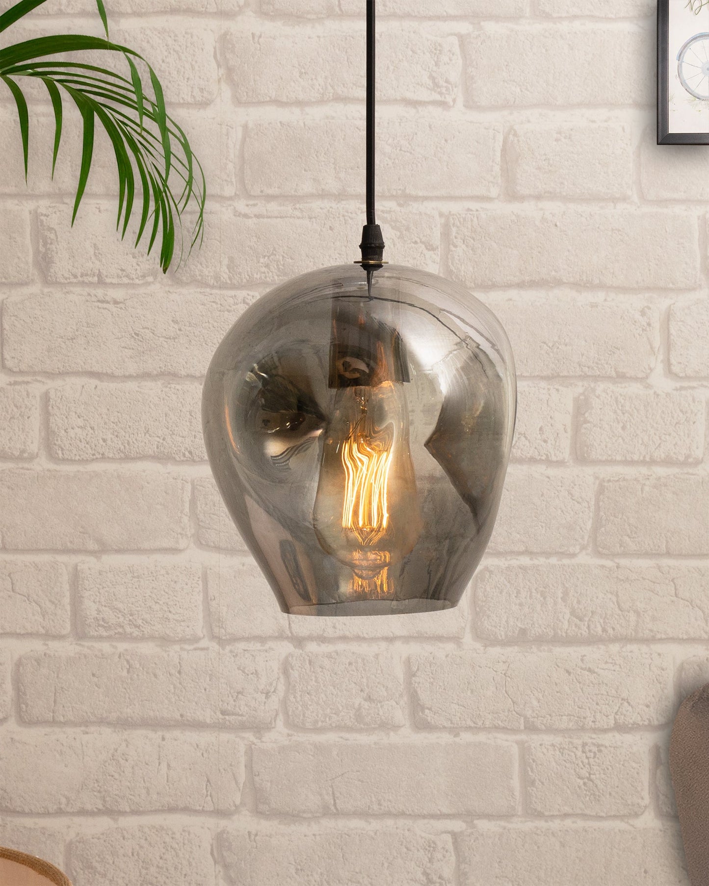 Pendant Light Blown Glass Bedside lsland Lighting Modern Ceiling Organic Design Hanging Drop