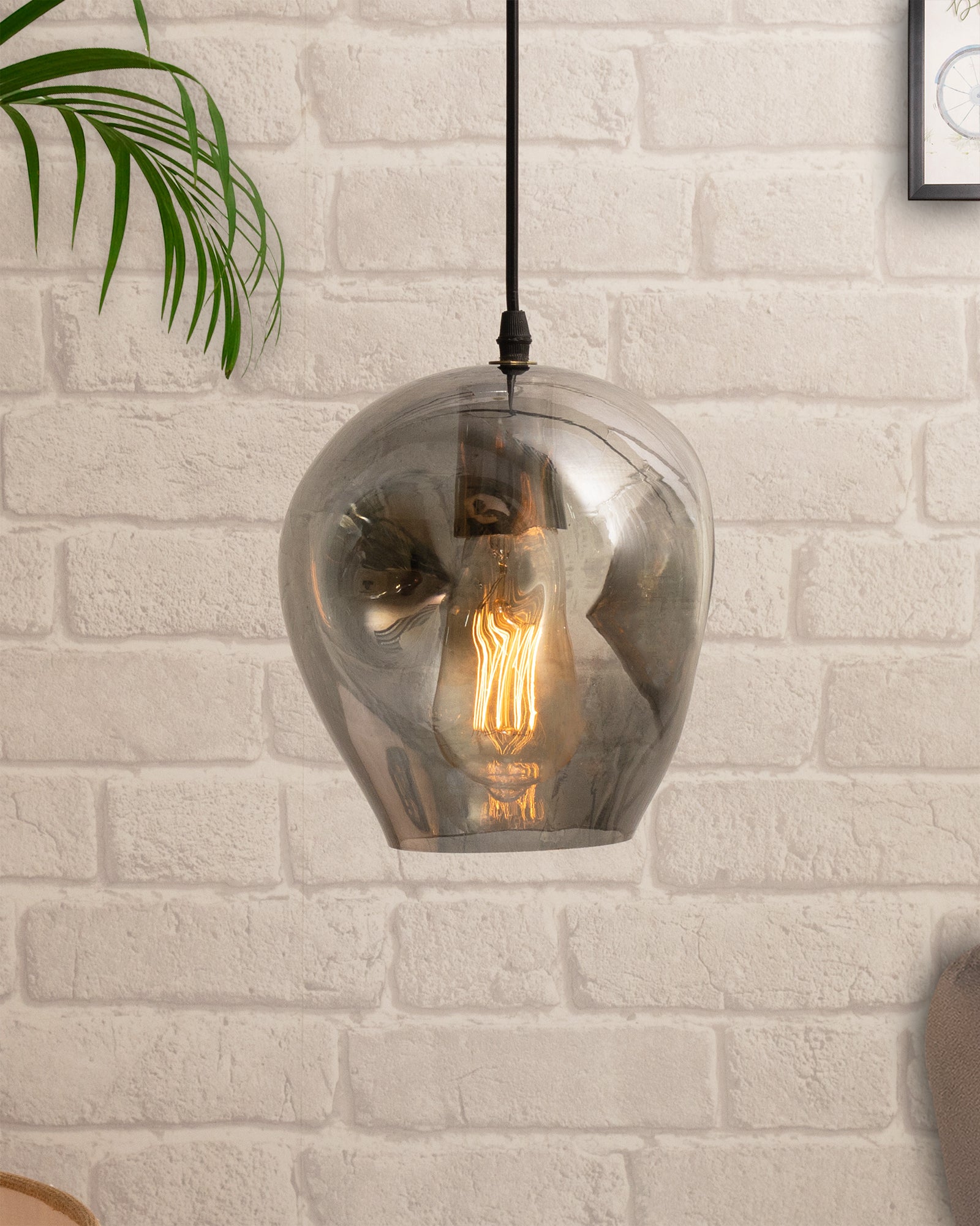 Pendant Light Blown Glass Bedside lsland Lighting Modern Ceiling Organic Design Hanging Drop