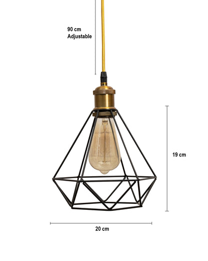 Lighting Black Metal Cage Lampshade for Pendant Light With Holder Hanging Lighting Cord Fixture Farmhouse Bedroom Dining Room Decoration