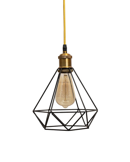 Lighting Black Metal Cage Lampshade for Pendant Light With Holder Hanging Lighting Cord Fixture Farmhouse Bedroom Dining Room Decoration