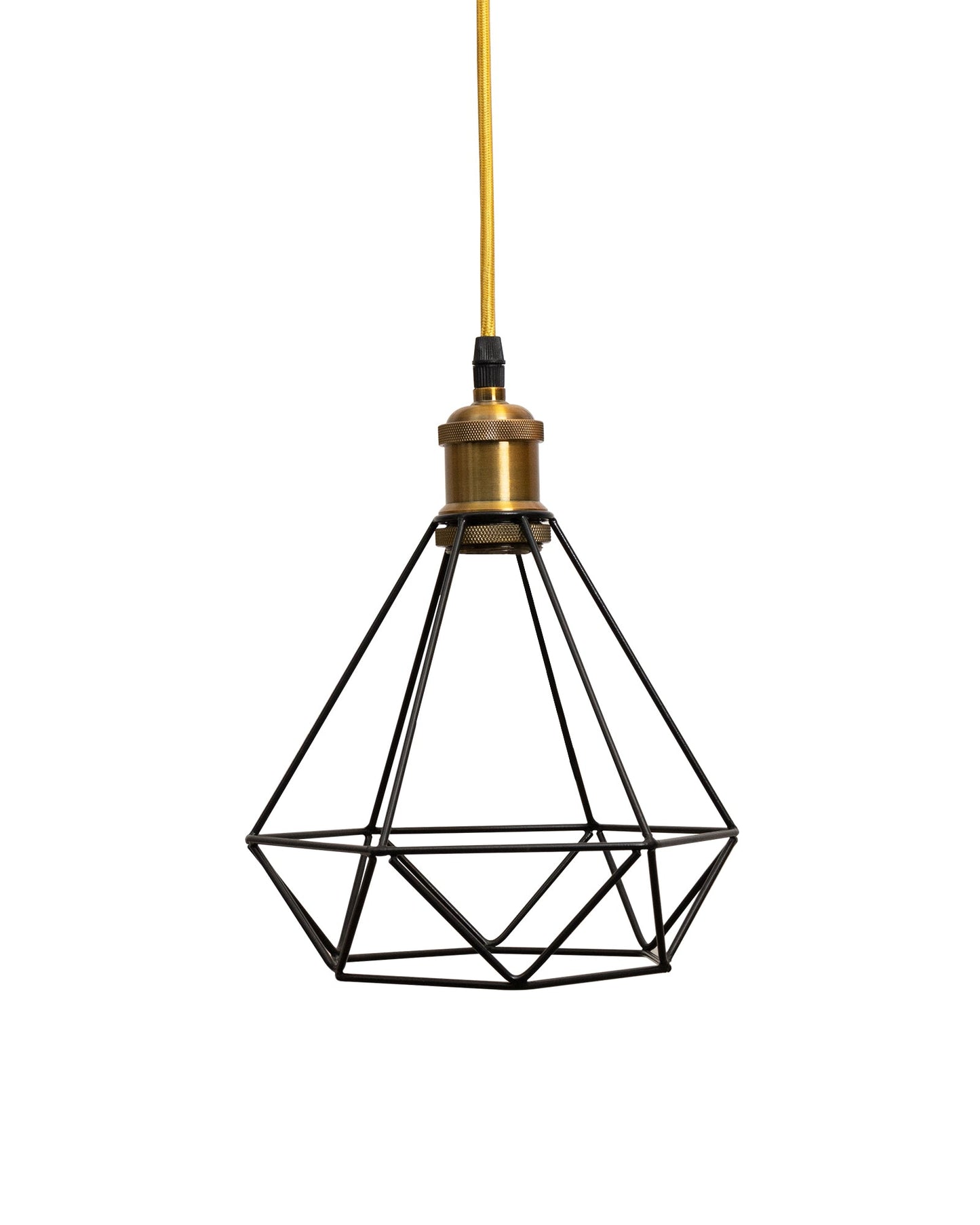 Lighting Black Metal Cage Lampshade for Pendant Light With Holder Hanging Lighting Cord Fixture Farmhouse Bedroom Dining Room Decoration