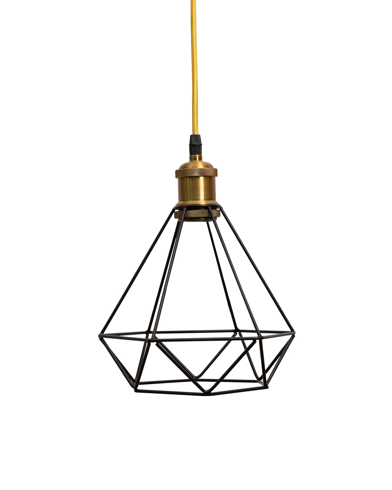 Lighting Black Metal Cage Lampshade for Pendant Light With Holder Hanging Lighting Cord Fixture Farmhouse Bedroom Dining Room Decoration