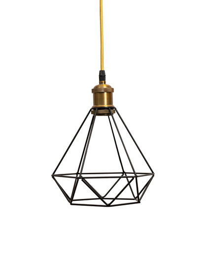 Lighting Black Metal Cage Lampshade for Pendant Light With Holder Hanging Lighting Cord Fixture Farmhouse Bedroom Dining Room Decoration