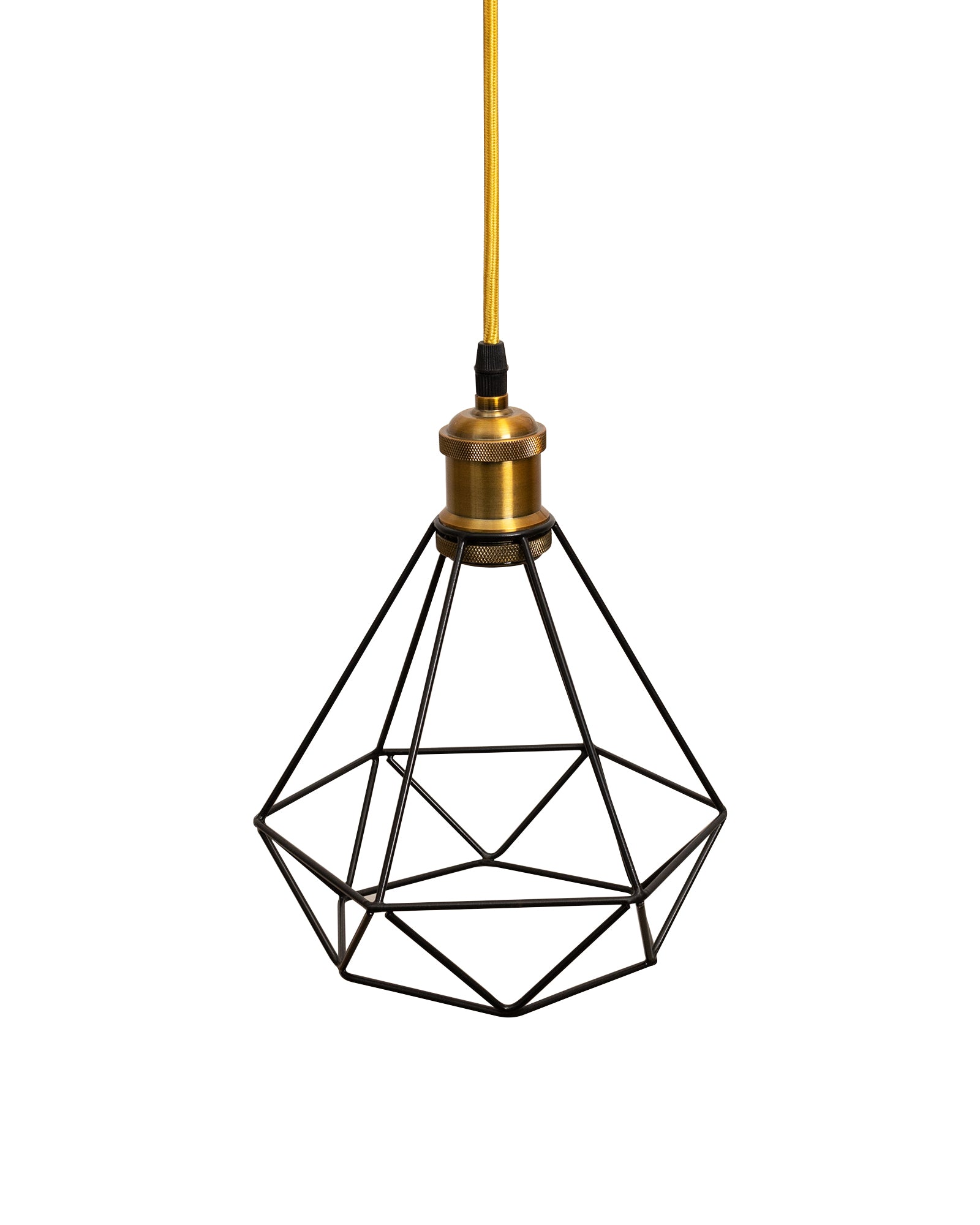 Lighting Black Metal Cage Lampshade for Pendant Light With Holder Hanging Lighting Cord Fixture Farmhouse Bedroom Dining Room Decoration