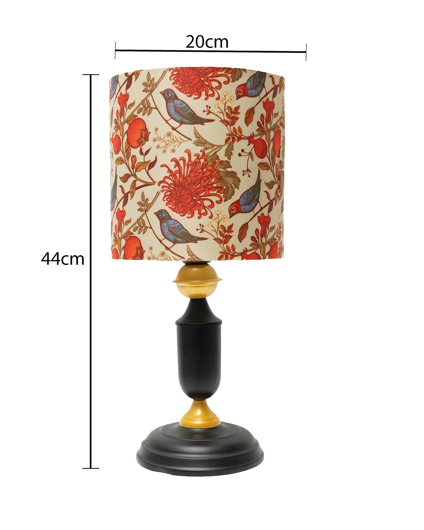 Murphy Black Table Lamp with Shade, LED bulb included